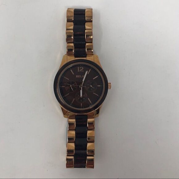 Relic, Round, Bronze & Gold Stainless, Watch - Picture 1 of 5